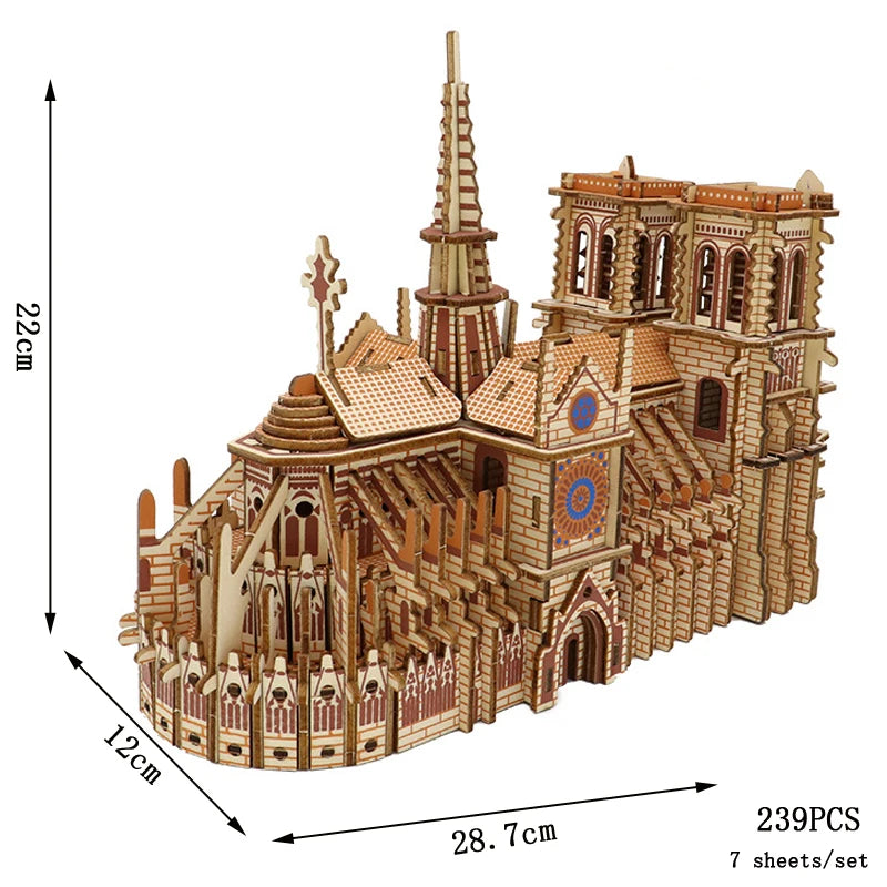 Cathédrale Notre Dame Puzzle 3D bois zemos Cathédrale Notre Dame Puzzle 3D bois zemos